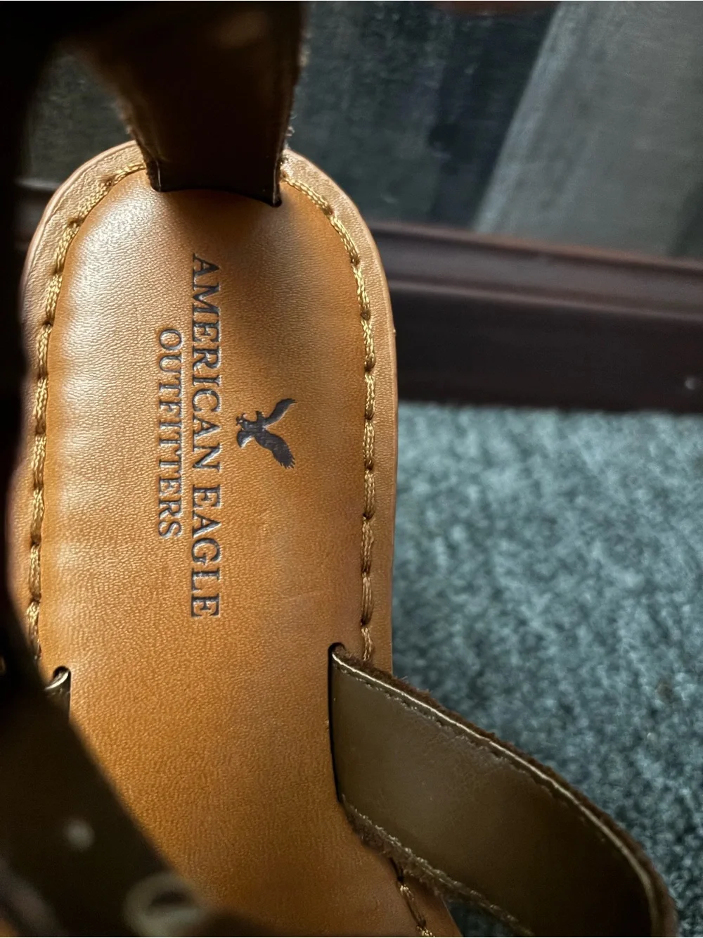 American Eagle Outfitters Brown Leather Strappy Sandals